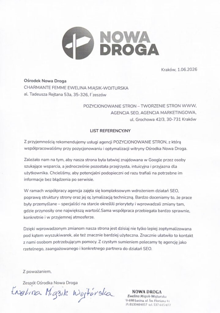 Referencje - Nowa Droga
