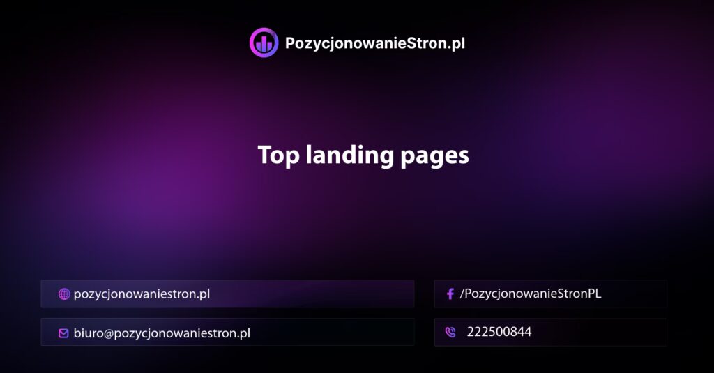 Top landing pages