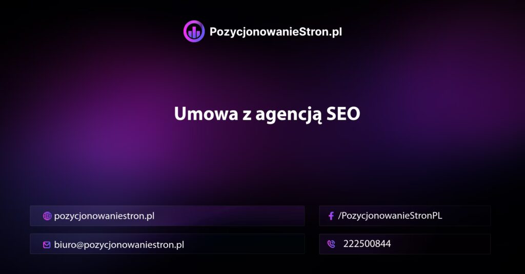 Umowa z agencją SEO