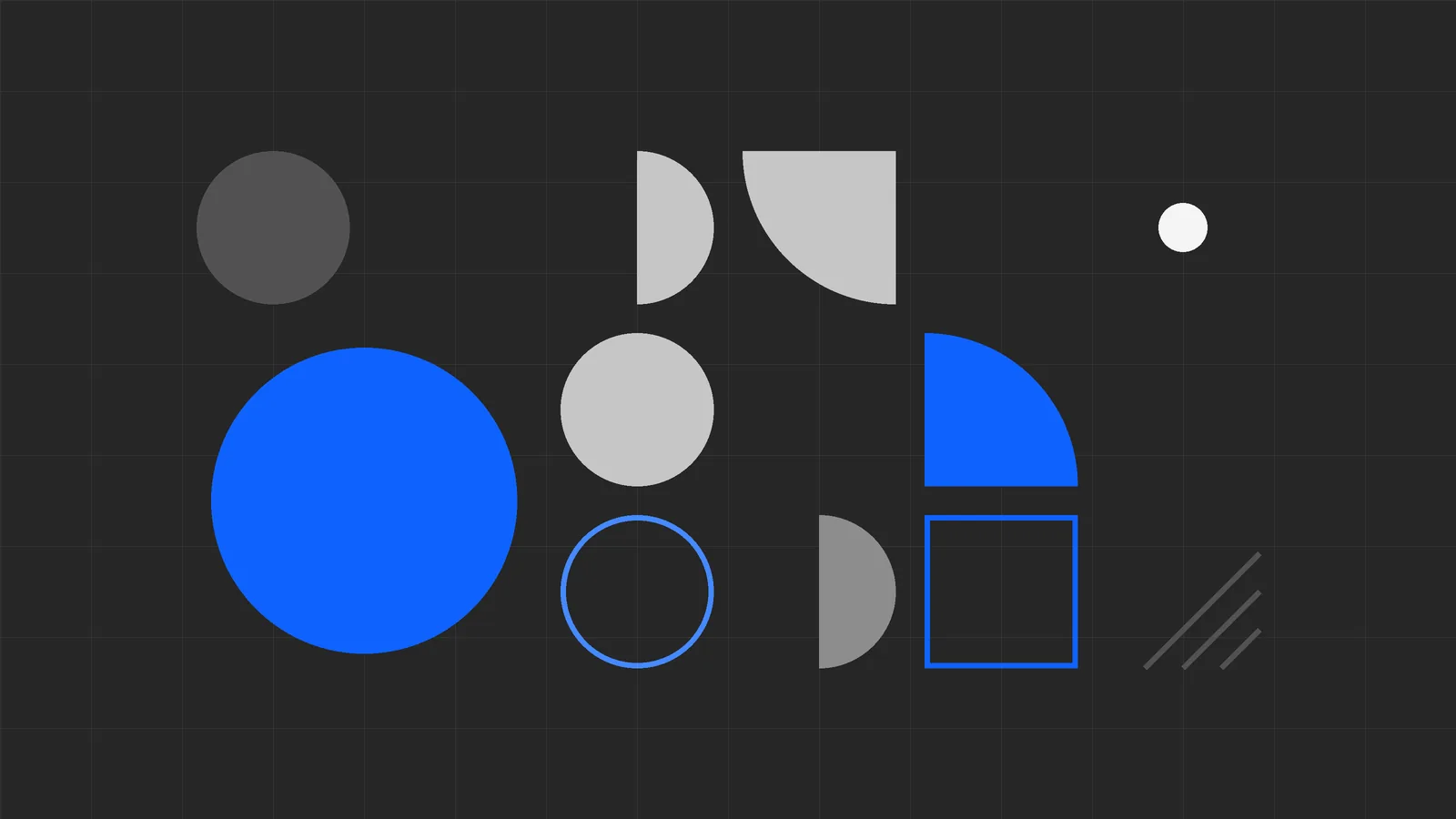 Geometryczna grafika na grafitowym tle do wpisu o tym, co obejmuje audyt SEO