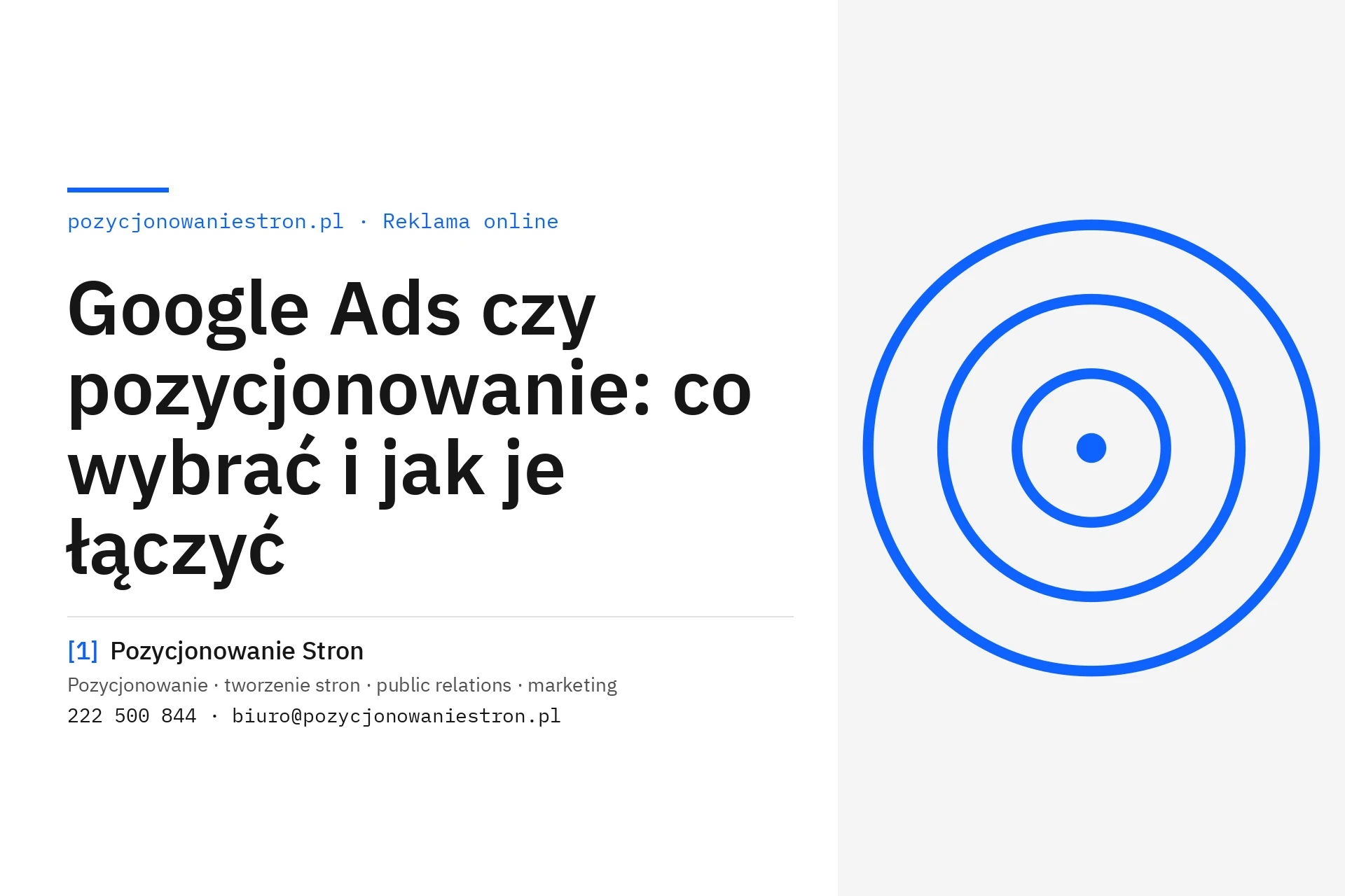 Google ads czy pozycjonowanie