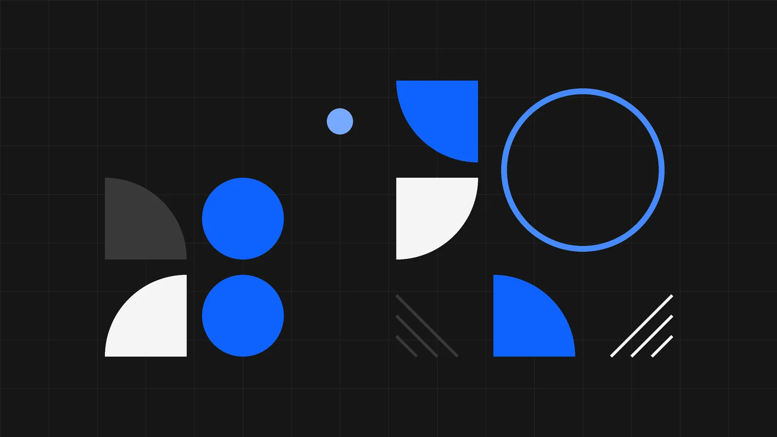 Geometryczna grafika na ciemnym tle do wpisu o czasie pozycjonowania i pierwszych efektach