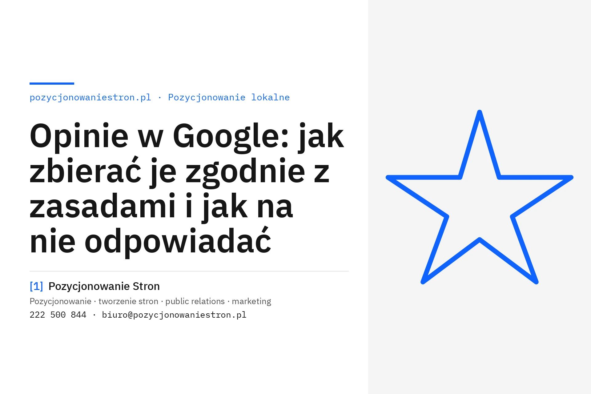 Opinie Google jak zbierać