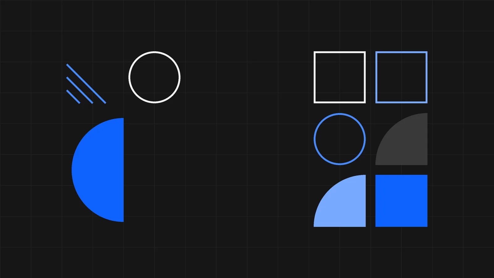 Geometryczna grafika na ciemnym tle do przewodnika po pozycjonowaniu w asystentach AI