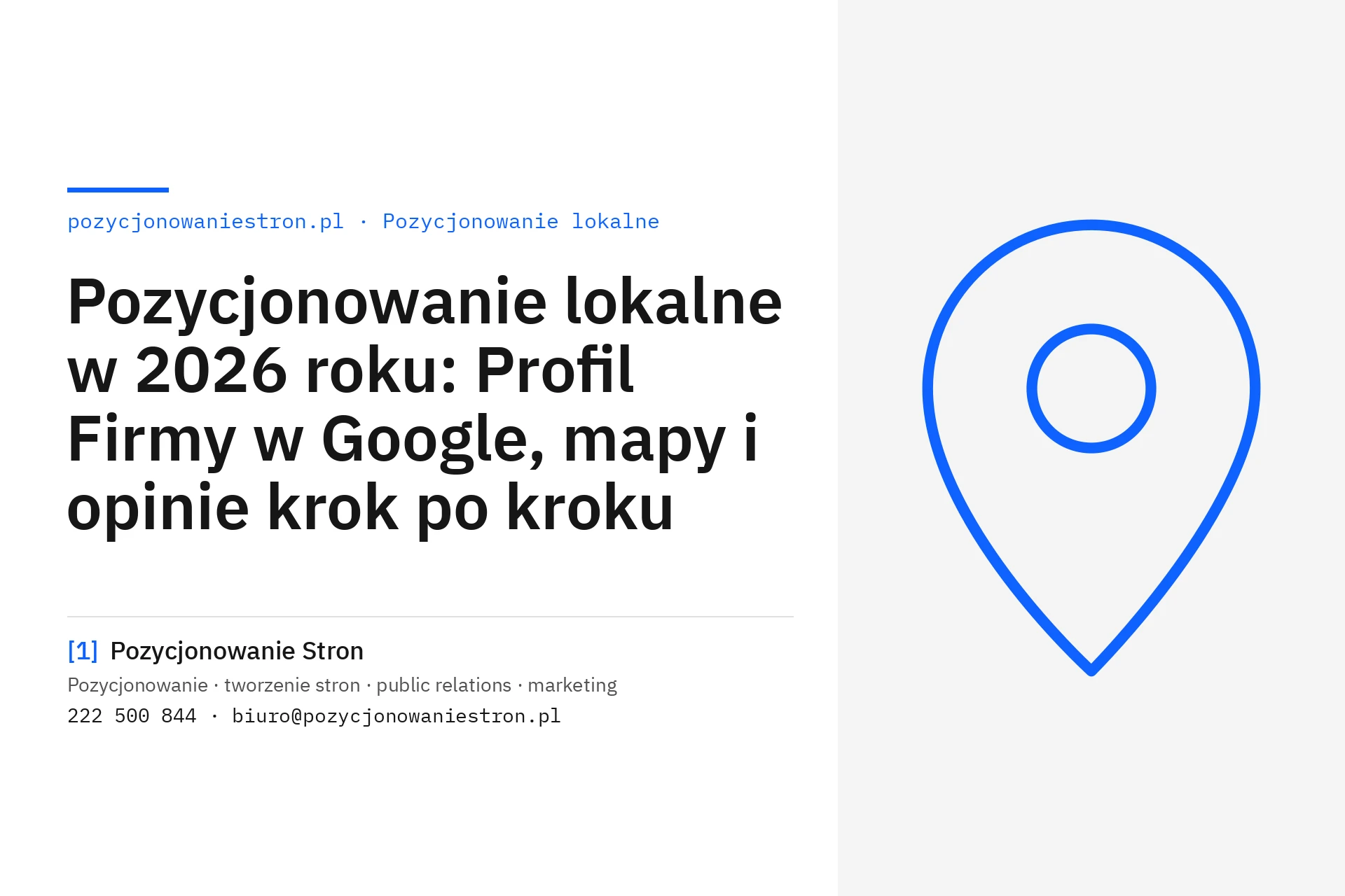 Pozycjonowanie lokalne przewodnik