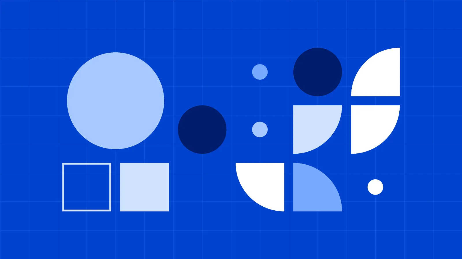 Niebieska geometryczna grafika do przewodnika po pozycjonowaniu lokalnym