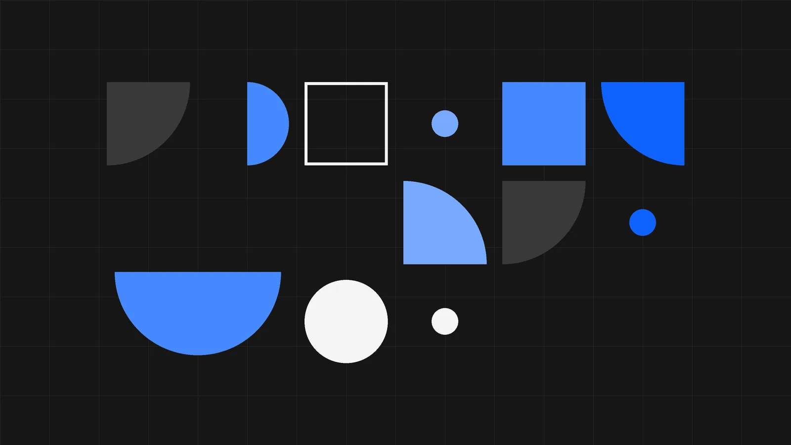 Geometryczna grafika na ciemnym tle do wpisu o pierwszych krokach w pozycjonowaniu w AI