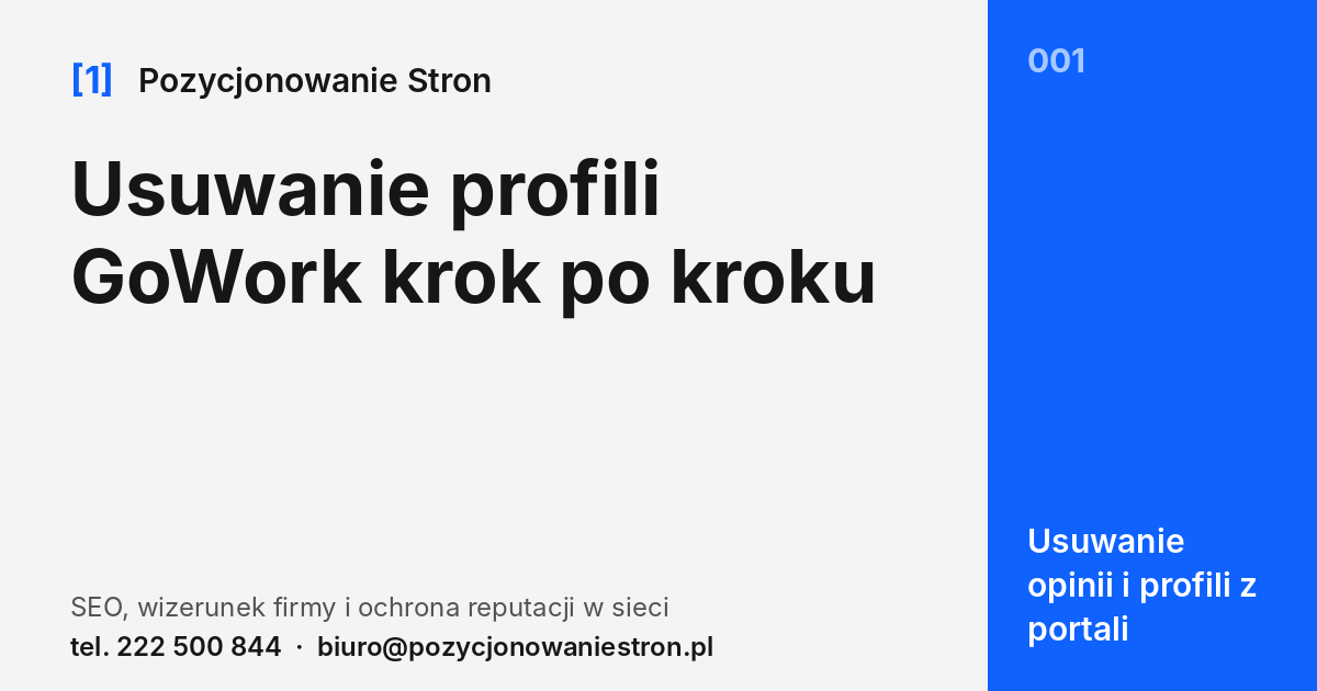Usuwanie profili GoWork - krok po kroku