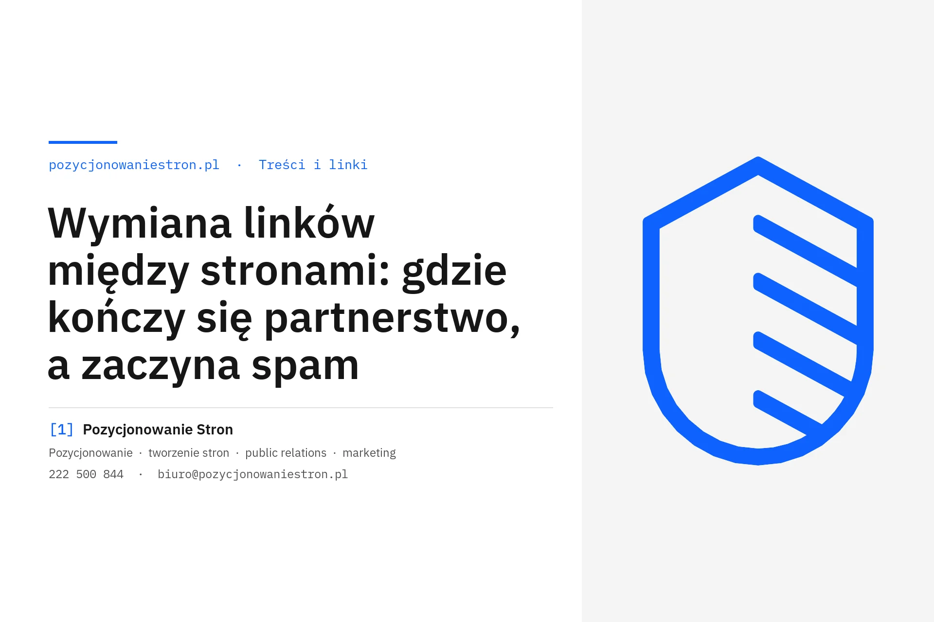 Wymiana linków między stronami a zasady Google - okładka wpisu na blogu Pozycjonowanie Stron