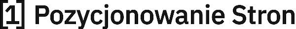 Logo Pozycjonowanie Stron, wersja jednokolorowa czarna