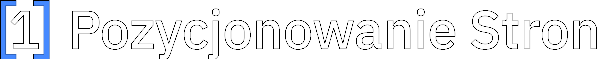 Logo Pozycjonowanie Stron, wersja negatywowa na ciemnym tle
