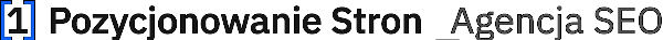 Logo Pozycjonowanie Stron z dopiskiem Agencja SEO