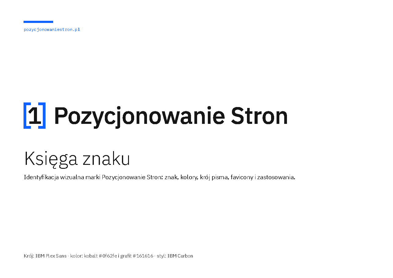 Okładka księgi znaku Pozycjonowanie Stron