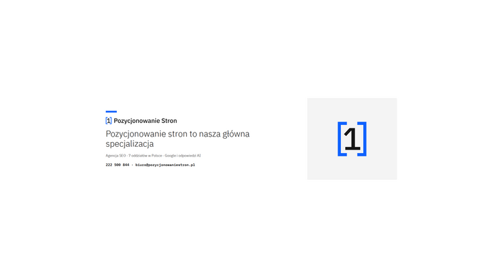Baner kanału YouTube Pozycjonowanie Stron